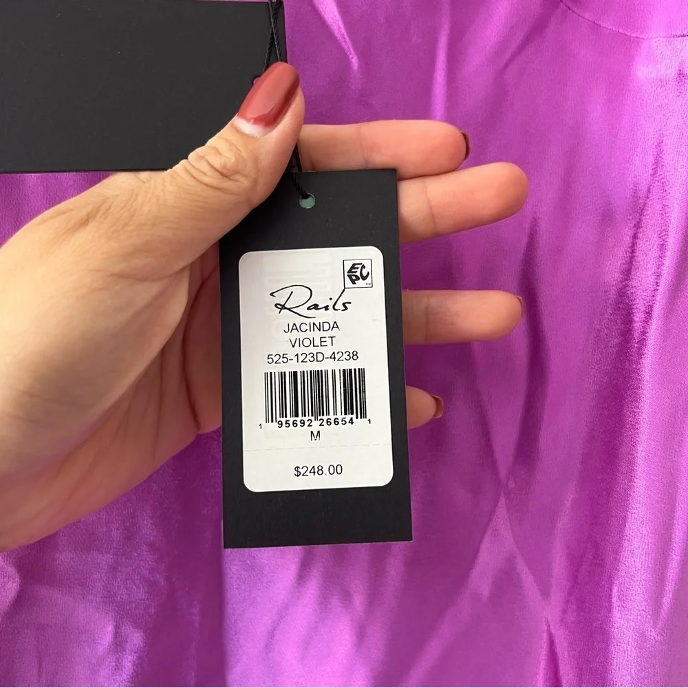 New Rails Jacinda Slip Dress in Violet Size Medium​​​​ - Picture 7 of 12